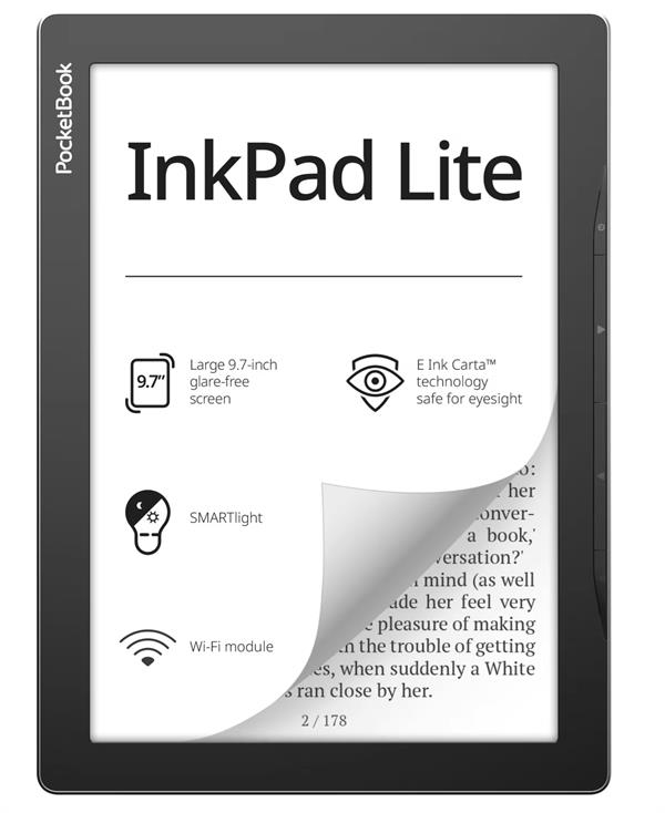 PocketBook - PB 970 - InkPad Lite - Mist Grey - 9.7" skærm - 8GB