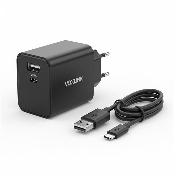 ebookReader T17 Voxlink opladersaet usb-a usb-c 2 porte
